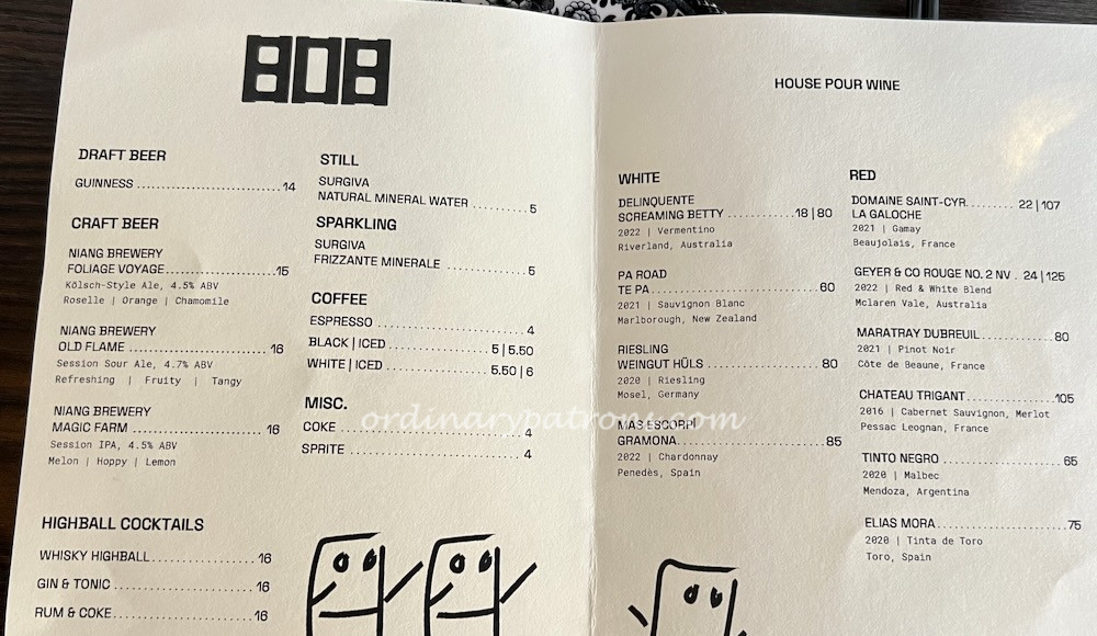 808 Eating House Menu