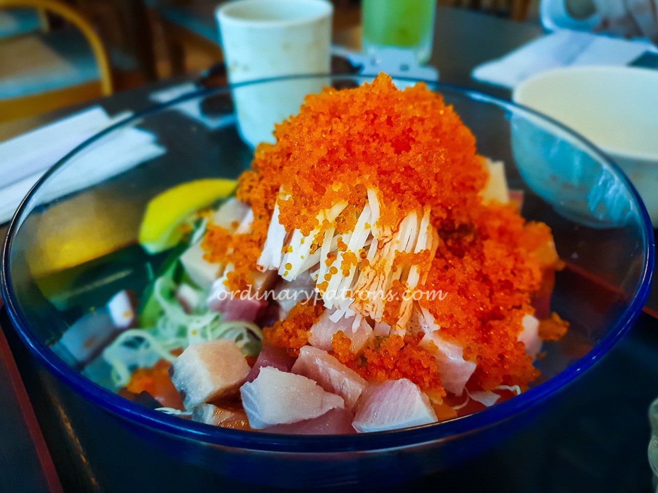 Sashimi Salad at Japanese Restaurant