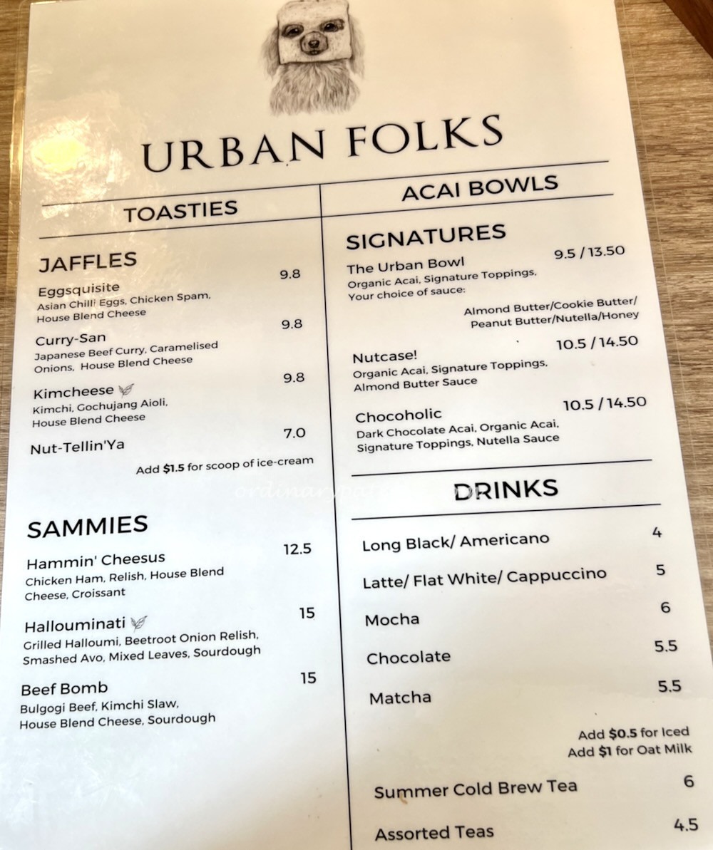 Margaret Market Food Urban Folks Menu