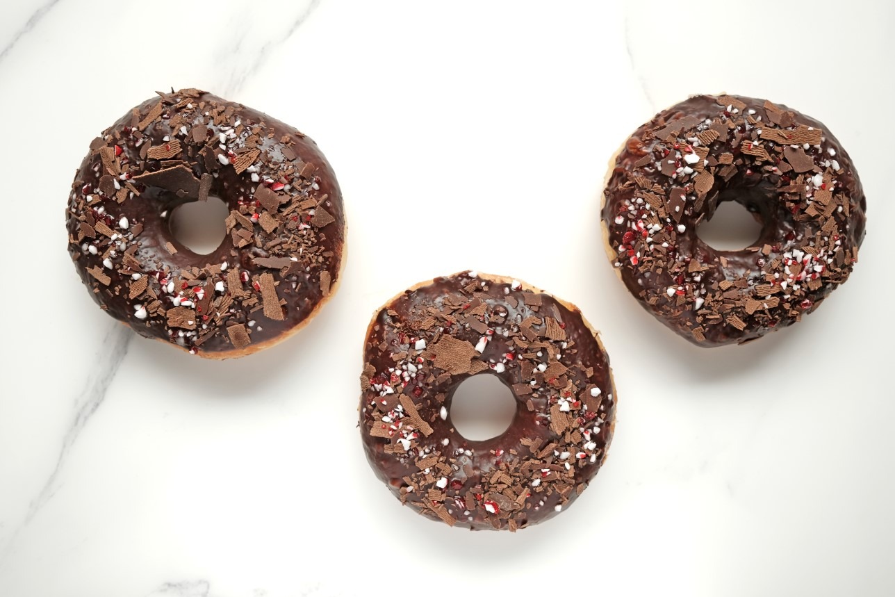 Creamier Chocolate Peppermint Candy Crush Donut