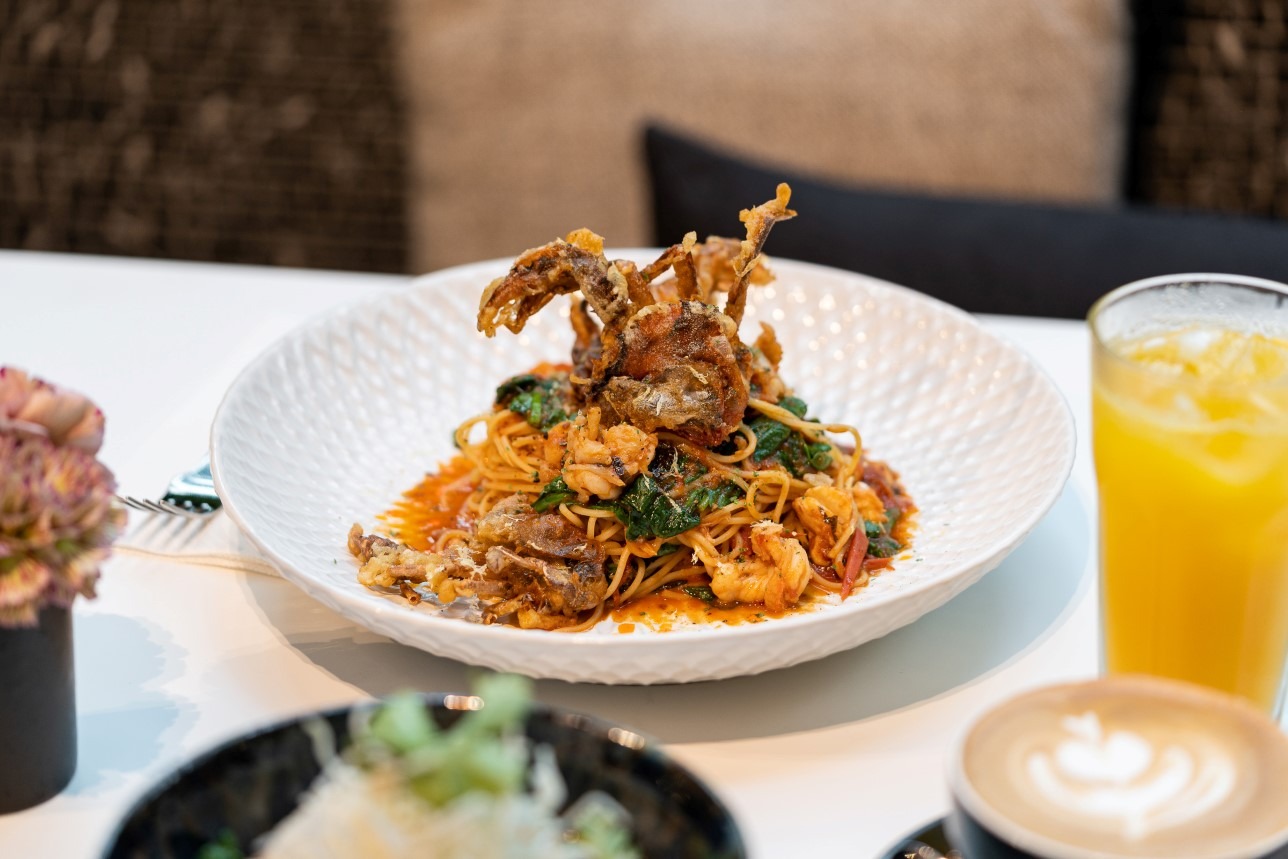 PS.Cafe Jewel - Crispy Softshell Crab & Prawn Marinara