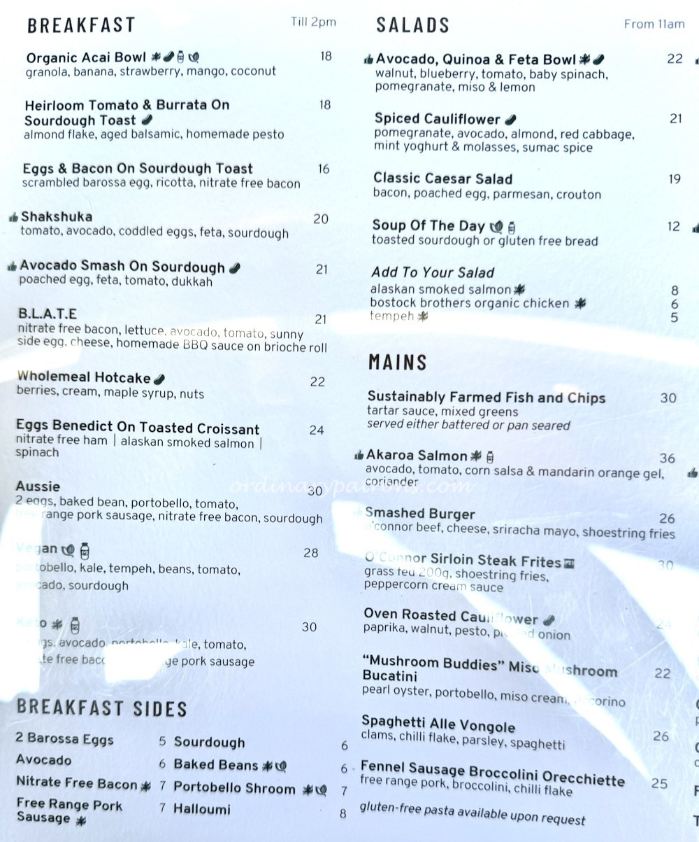 Little Farms Table Holland Village Menu