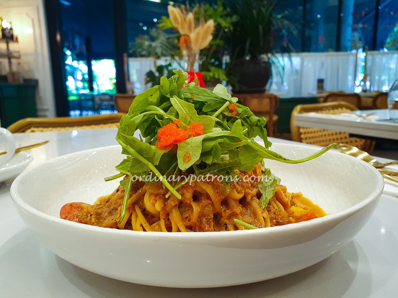 Creamy Singapore Chilli Crab Pasta at Tanglin Cookhouse PLQ