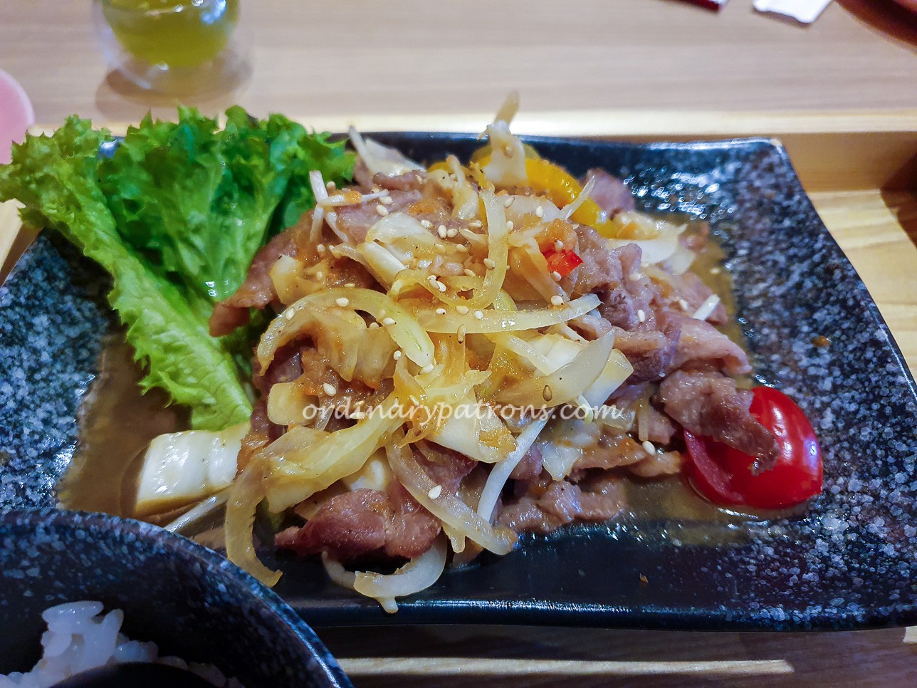 yakiniku pork at issho izakaya 