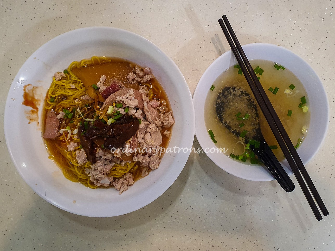 Seng Huat Mushroom Minced Meat Noodle