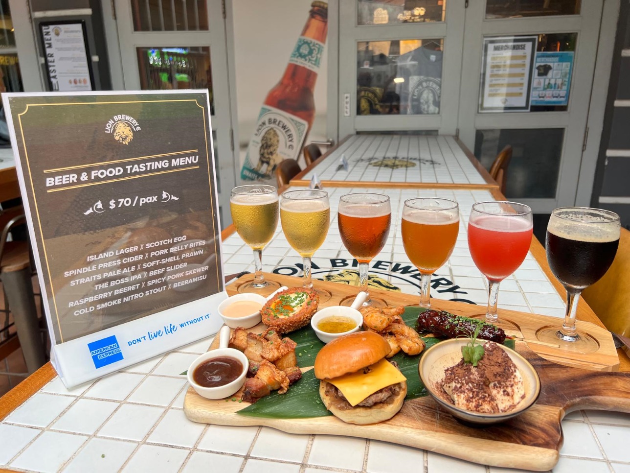 Lion Brewery Co Taproom Beer & Food Tasting Menu