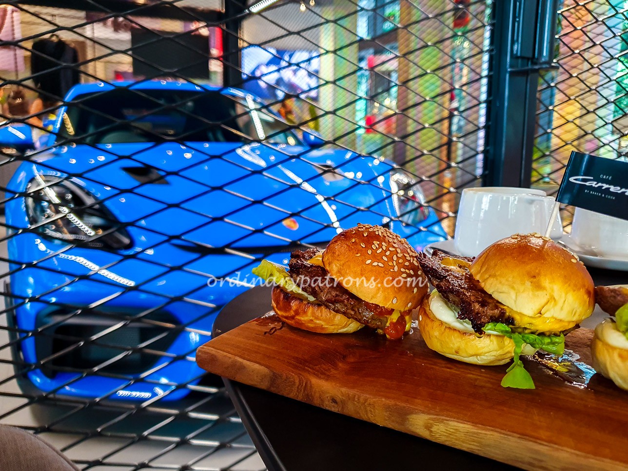 Cheeseburgers Sliders of Café Carrera @ Porsche Studio Singapore