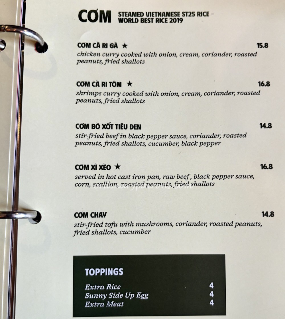 Hanoi 1988 Paris menu Vietnamese Restaurant