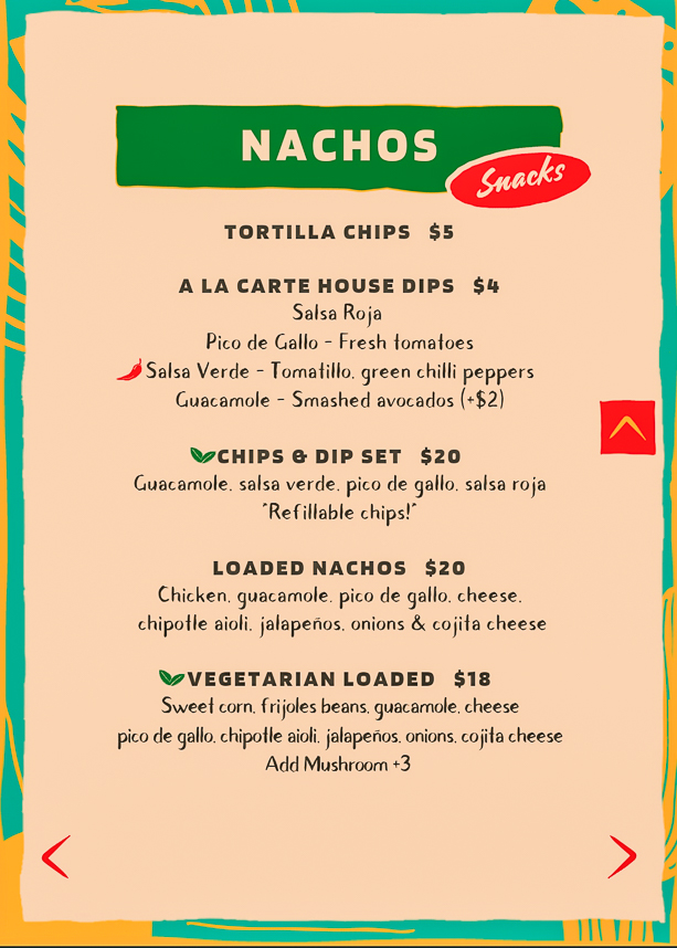 Menu of Huevos
