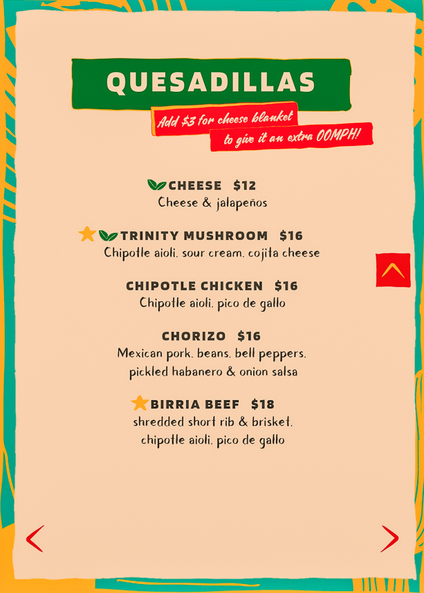 Menu of Huevos