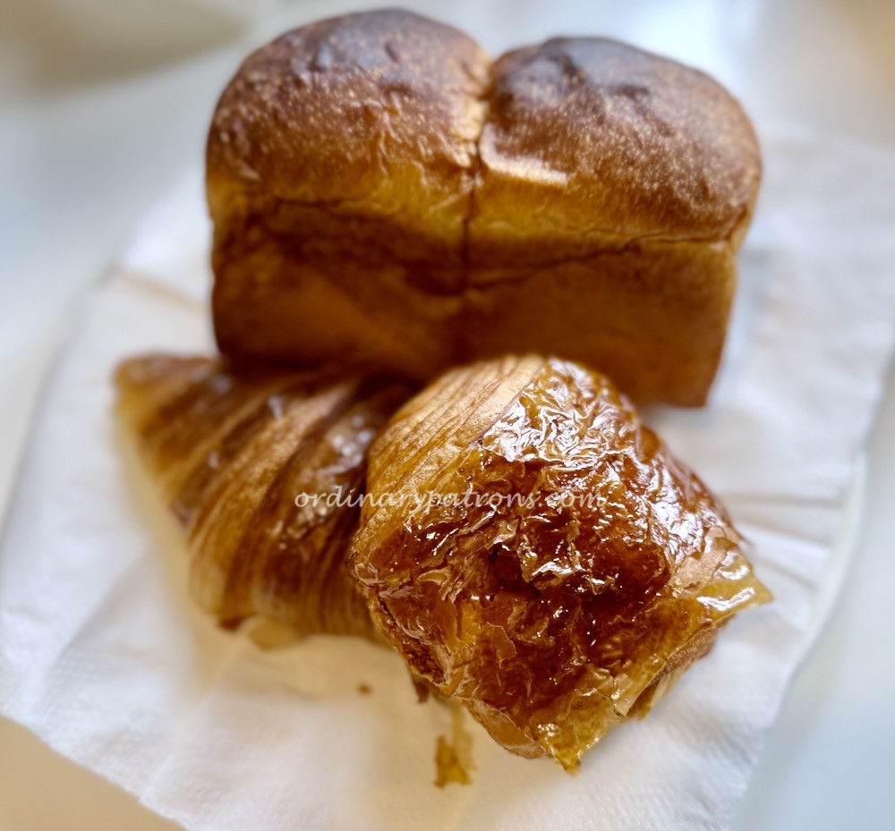 Petit Pain Joo Chiat Bakery honey brioche ($7.20), a classic croissant ($3.60) and a pain au chocolat ($4.20). 