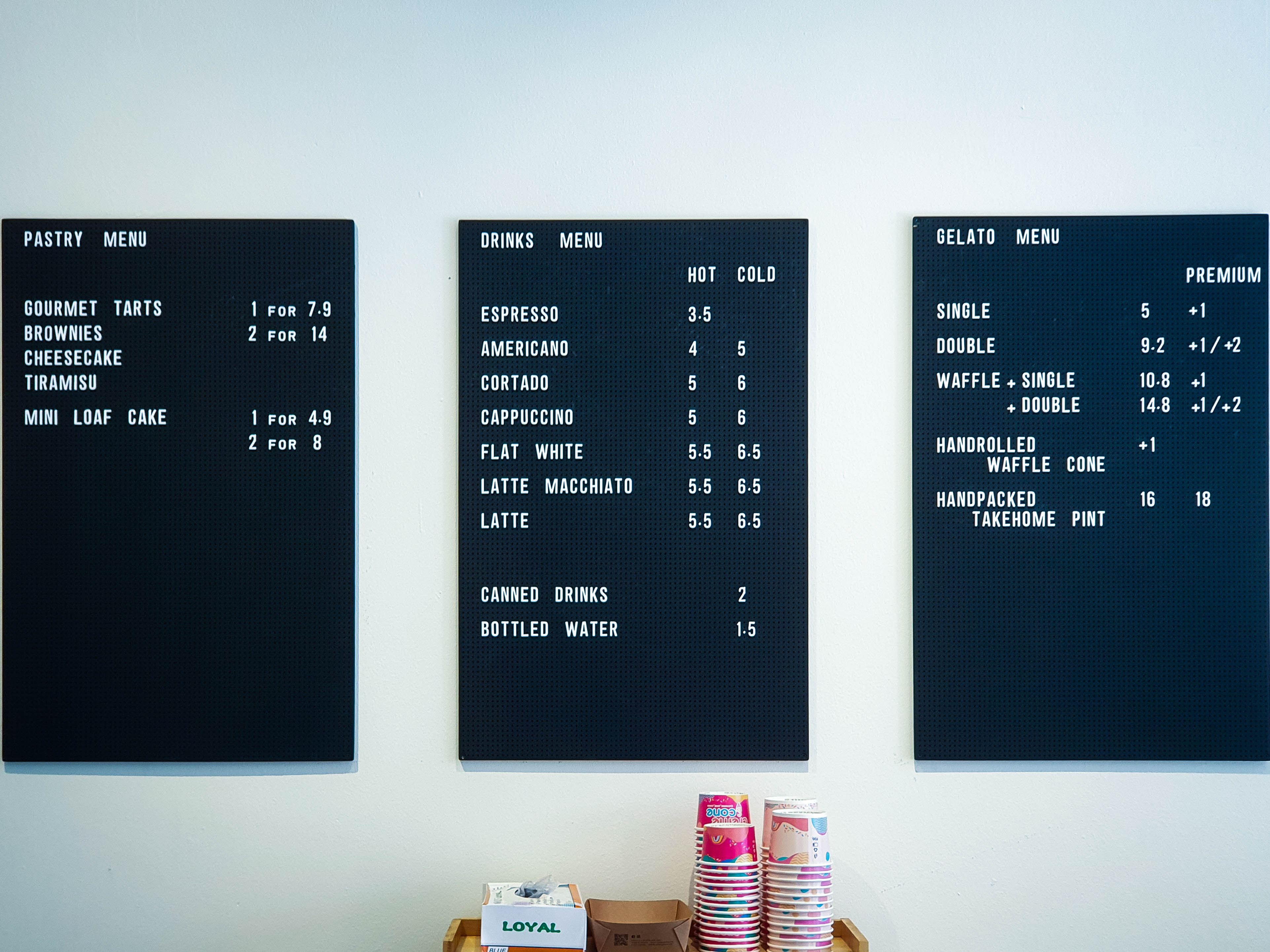 Menu of Creme & Cone Joo Chiat