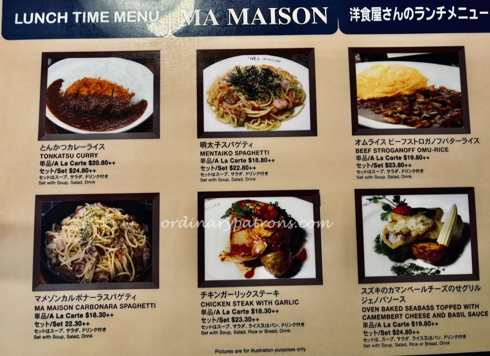 Ma Maison Anchorpoint Menu