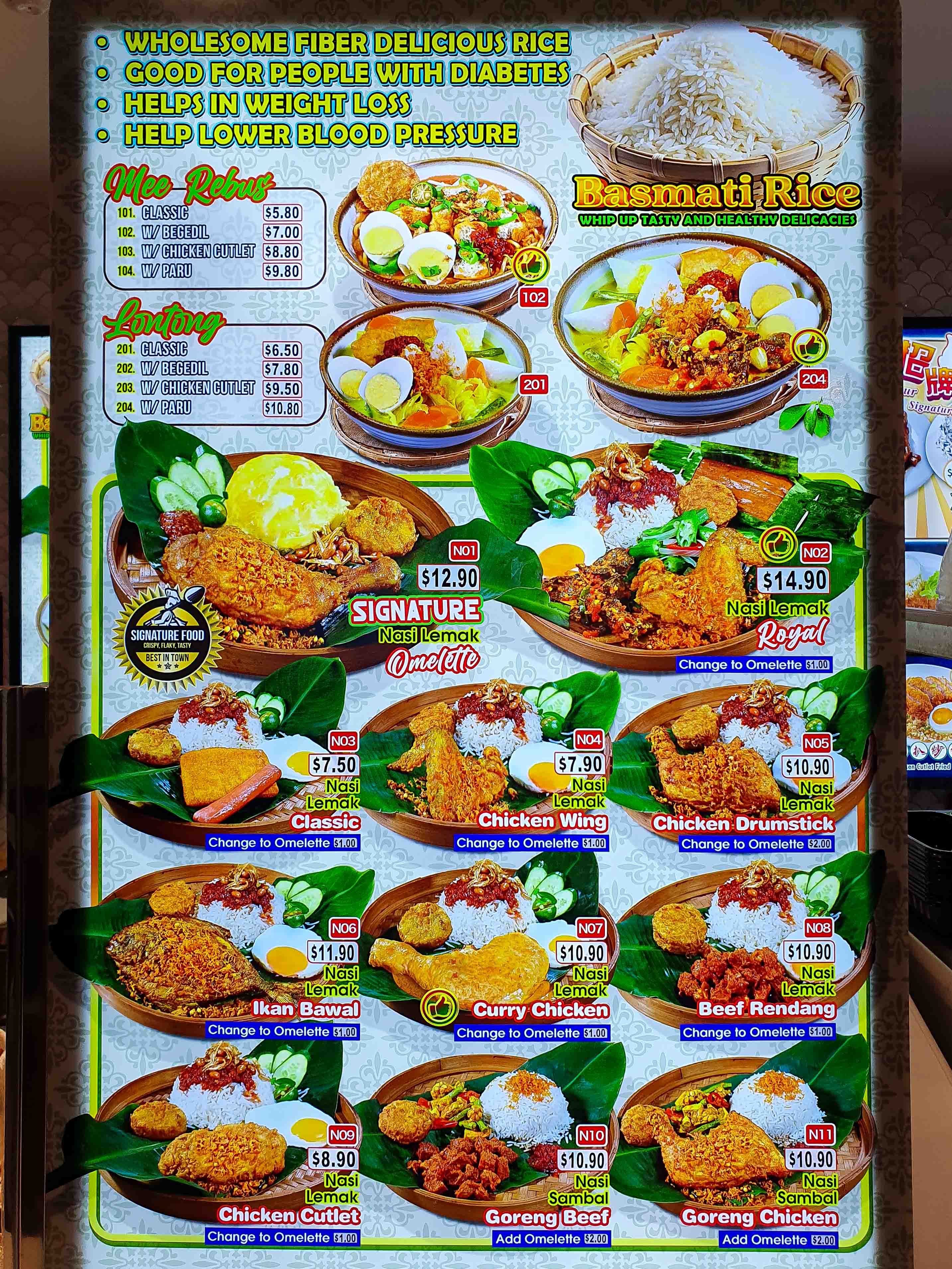 Menu of Food Avenue at The Cathay