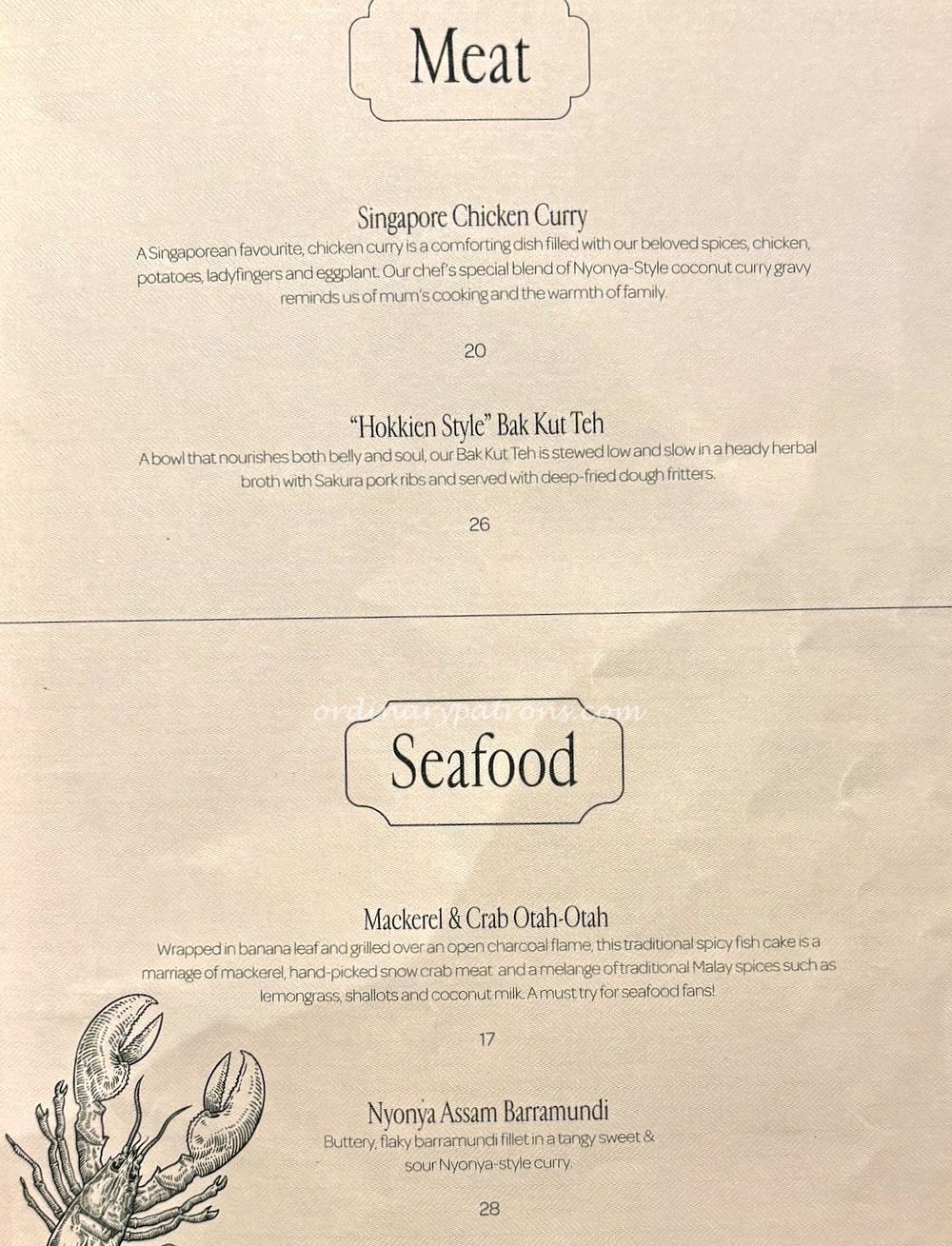 Chatterbox Menu
