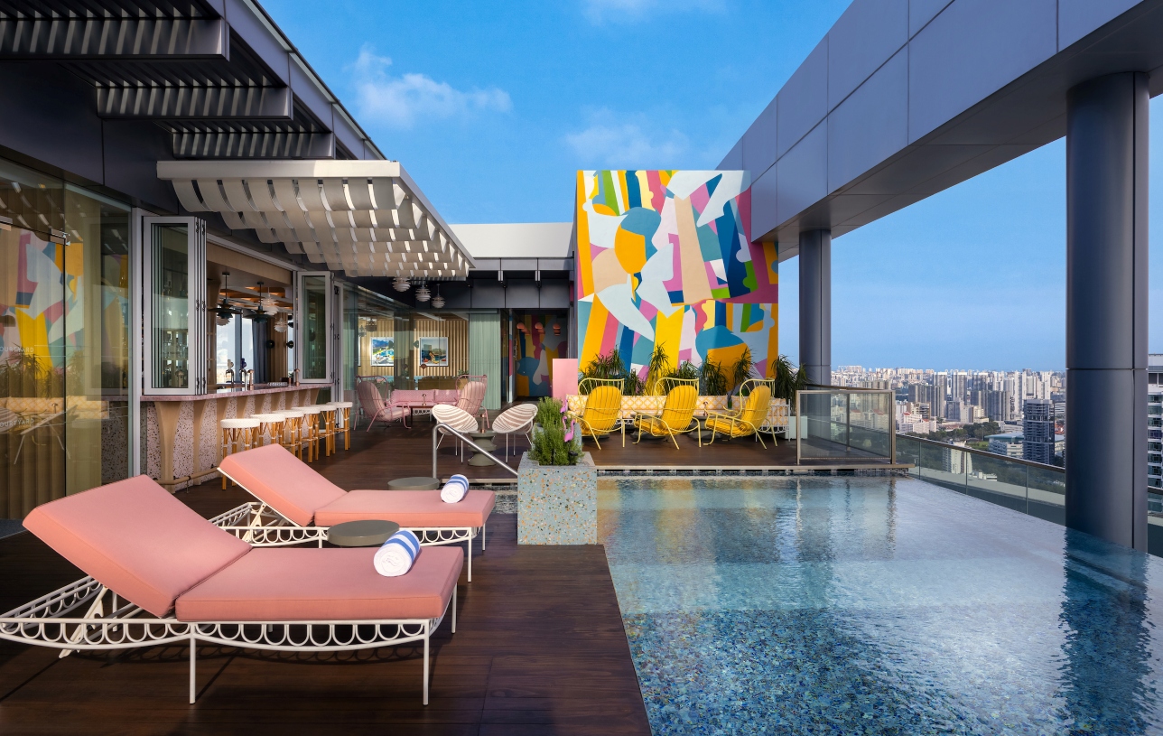 Courtyard Singapore rooftop venue, Las Palmas.