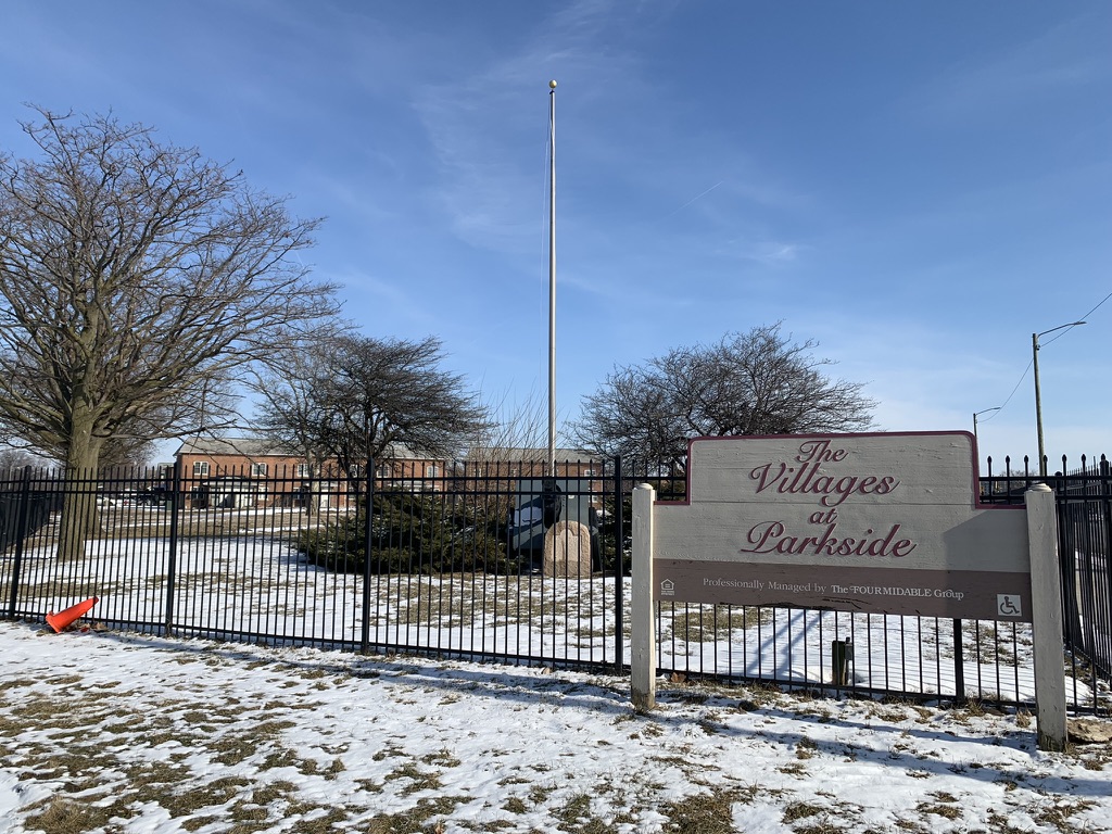 Photo of The Villages at Parkside housing complex on Detroit's east side.