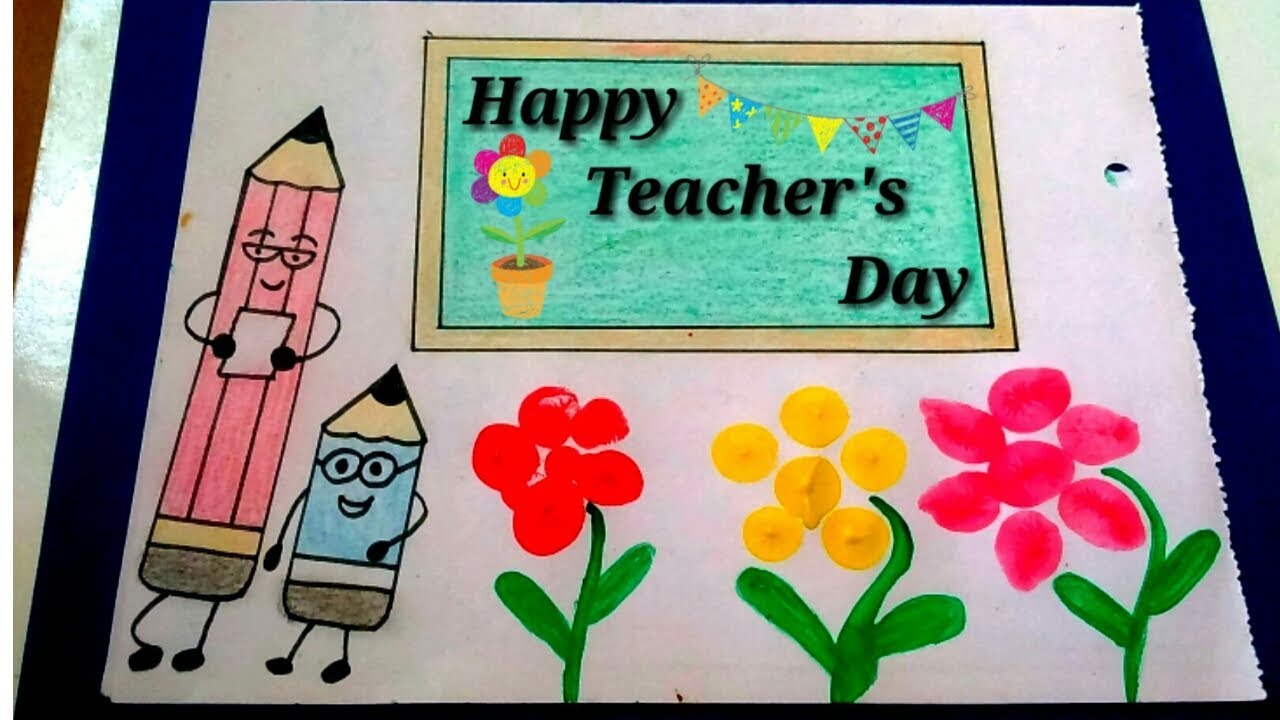 Teachers Day Drawing How To Draw Teachers Day Drawing Easy Happy