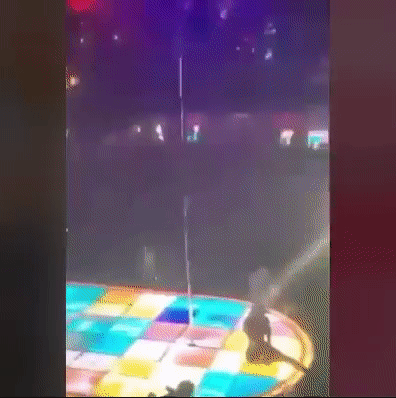 Stripper falls from pole