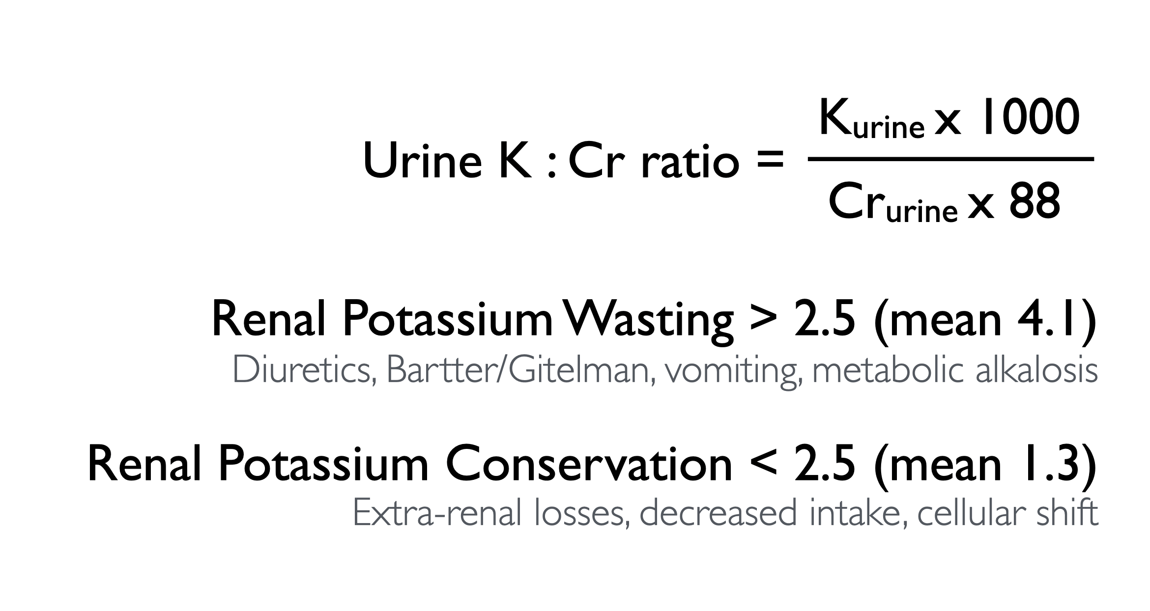 Calculating The Fractional Excretion Of Potassium And The Urine Potassium To Creatinine Ratio Using Those Crazy American Units Precious Bodily Fluids