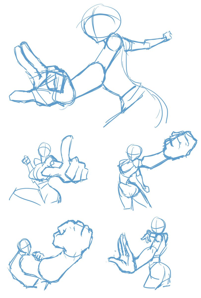 foreshortening pose reference