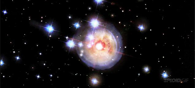Shockwave of dying star