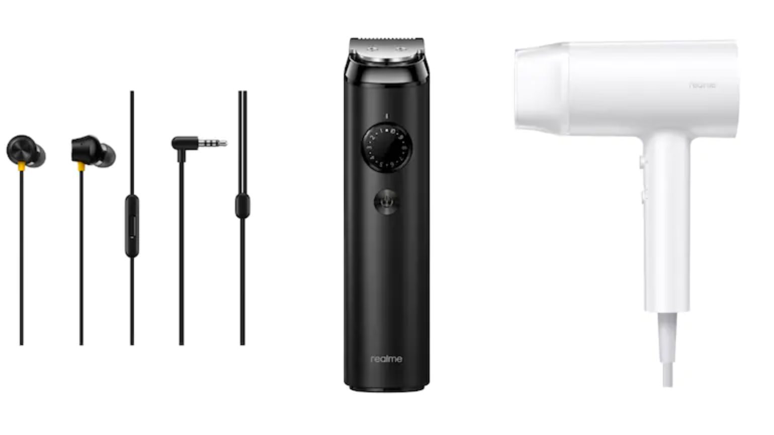 realme-beard-trimmer-hairdryer-earplug