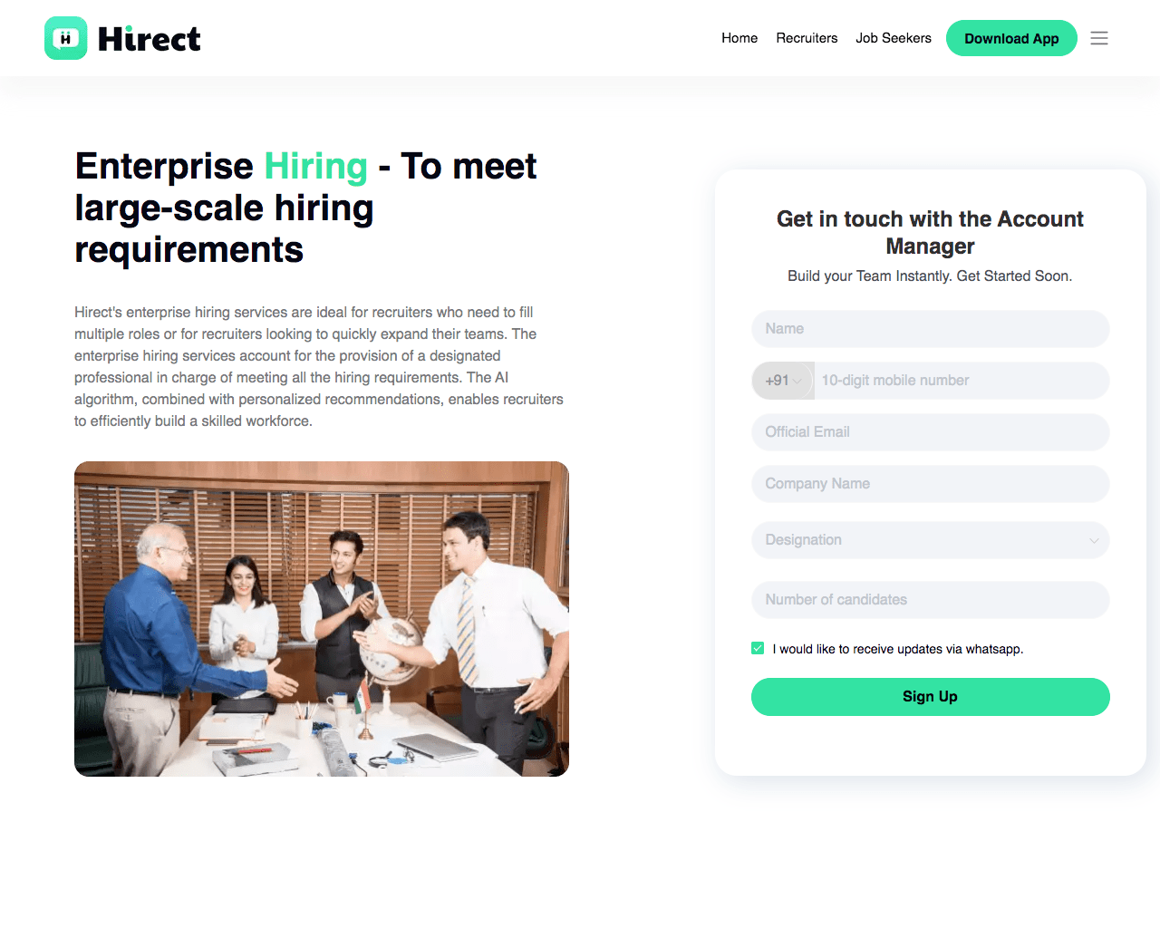 Hirect Enterprise Feature