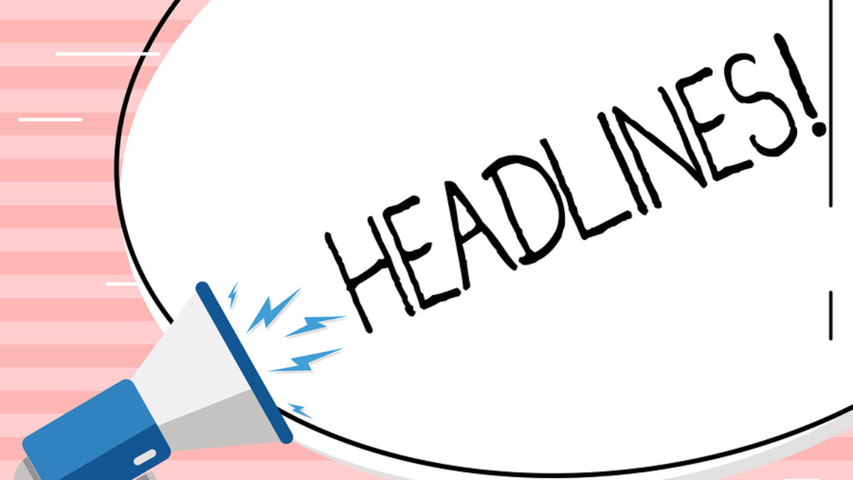 Conceptual Hand Writing Showing Headlines. Business Photo Showca
