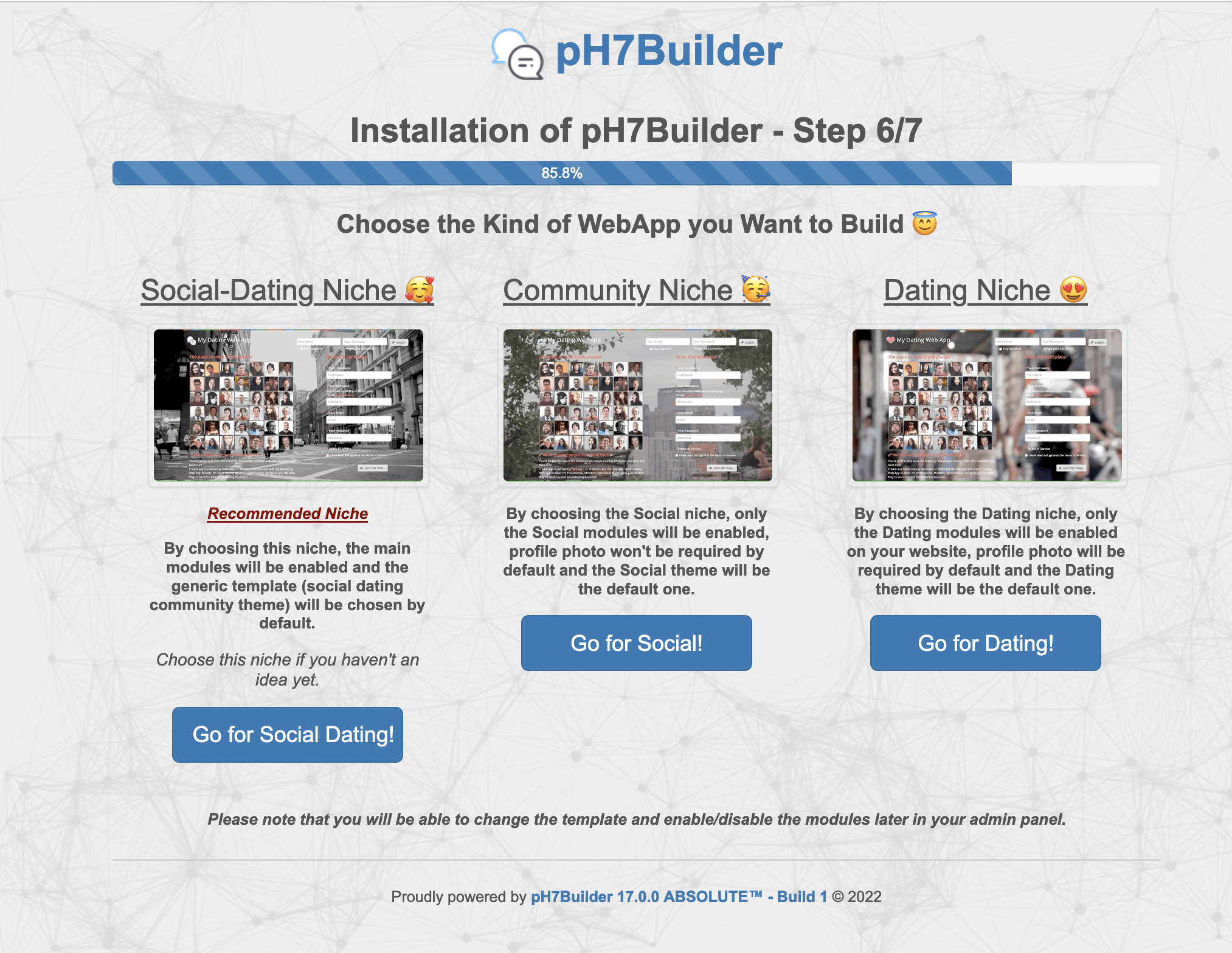 pH7 Social Dating CMS Builder - New Version