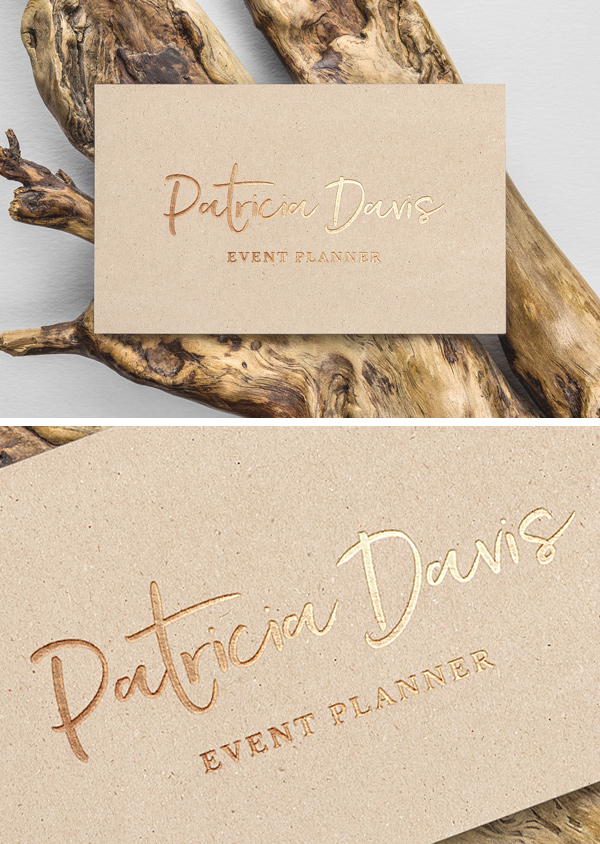 Luxury Gold Foil Business Card Mockup Free