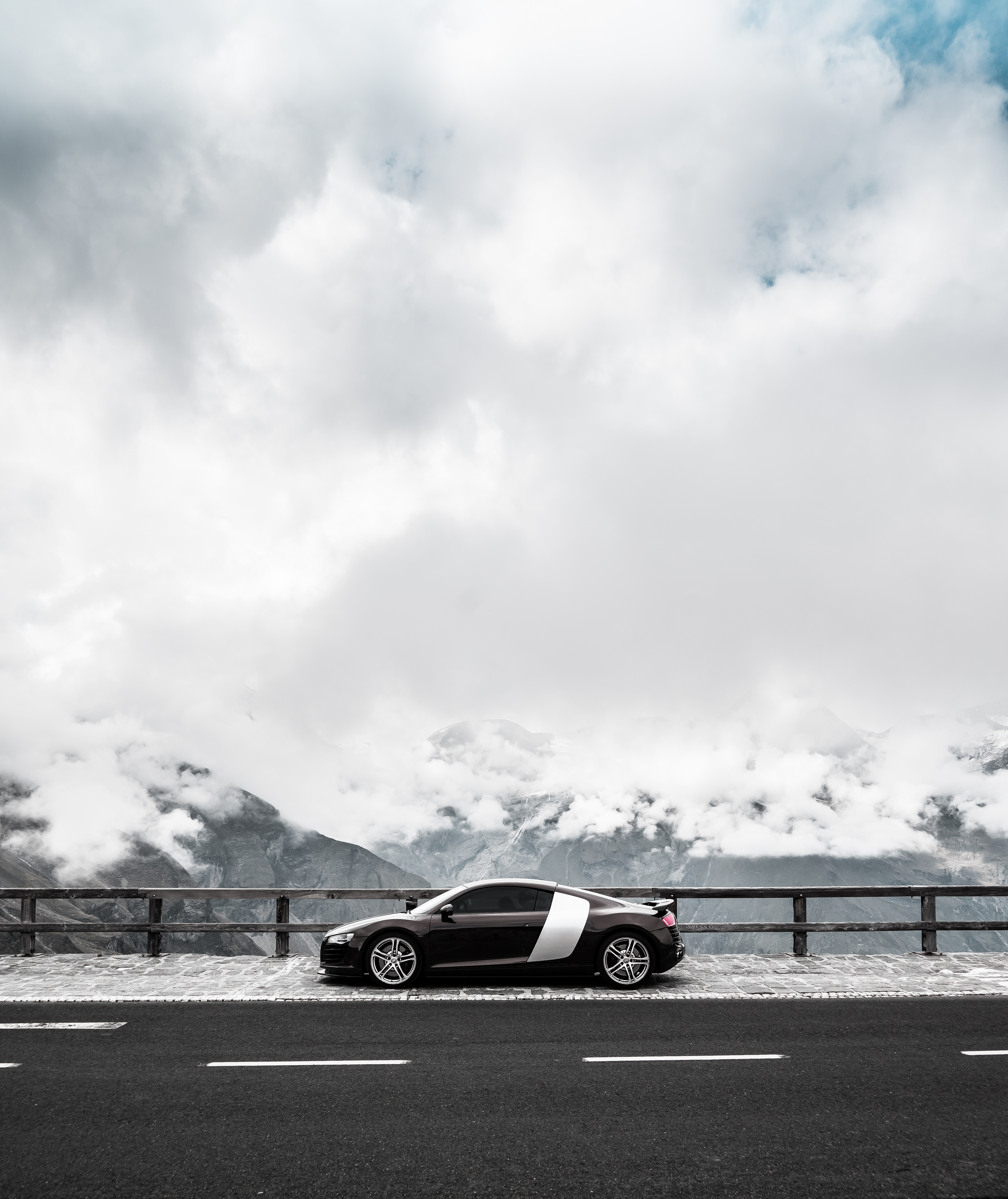 Audi R8 on Grossglockner Quote Free Photo