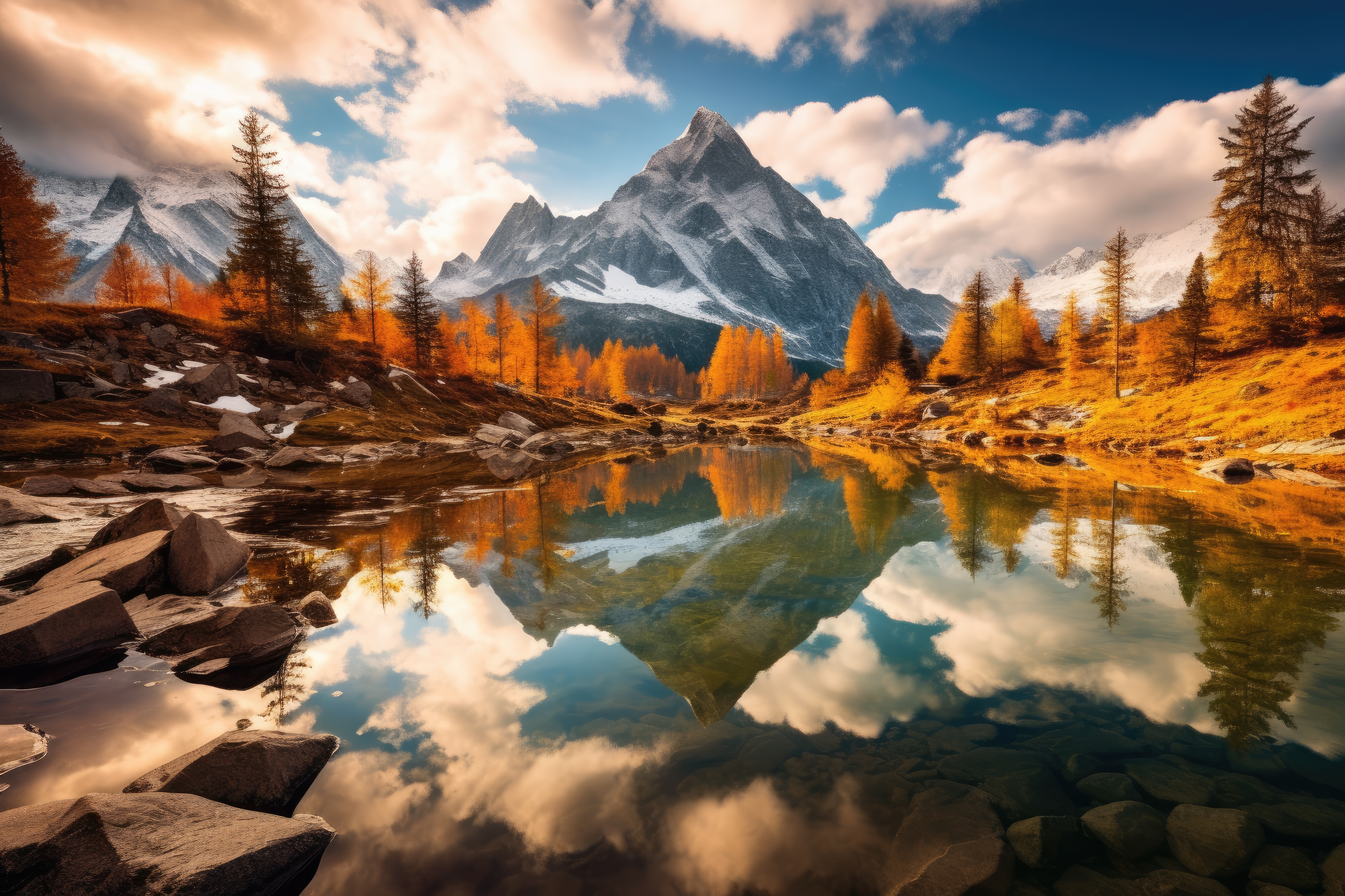 Beautiful Fall Mountain Scenery Free Image