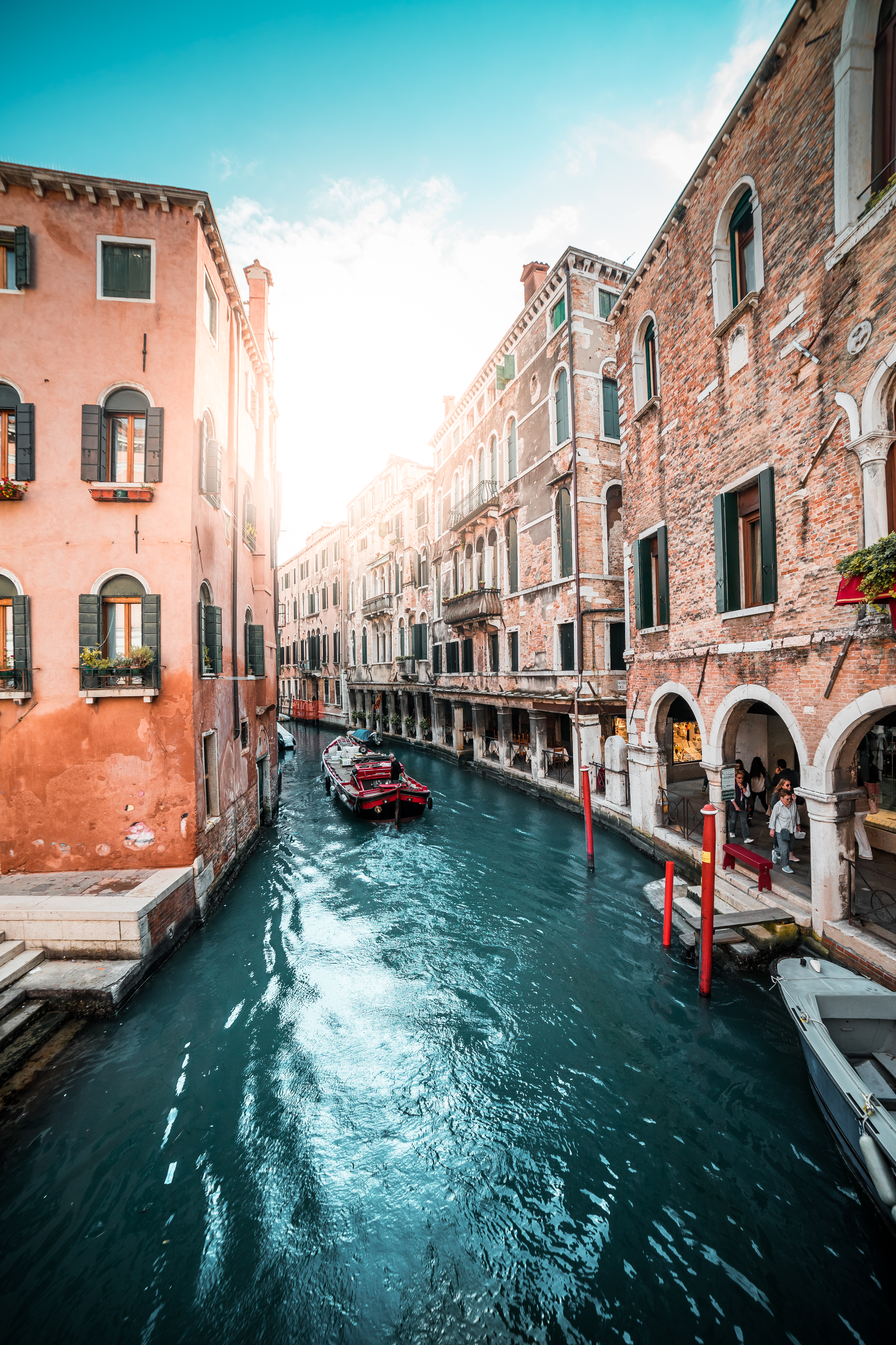 Famous Canals in Venice, Italy Free Photo