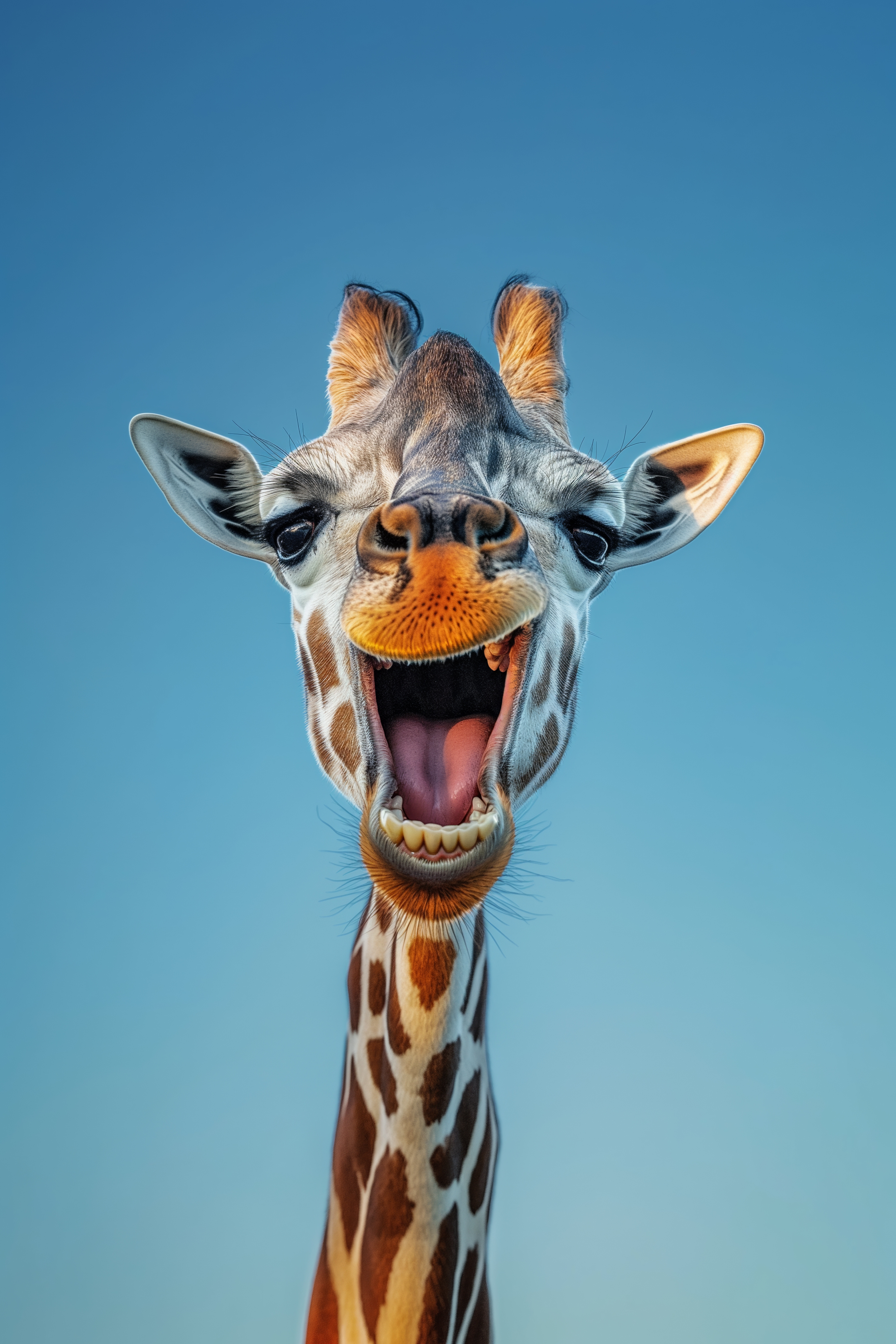 Funny Laughing Giraffe Free Image