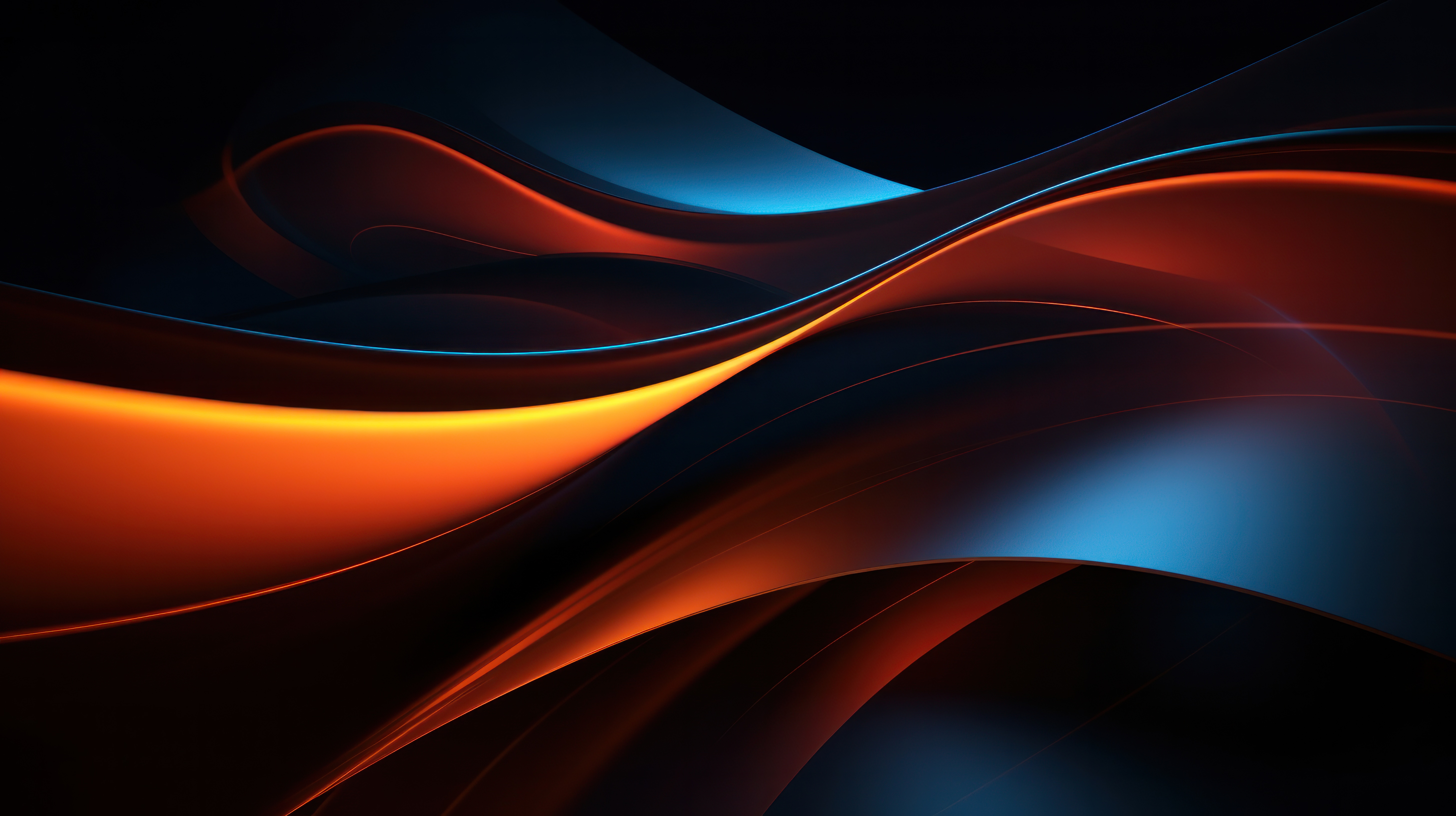 Futuristic Luxury Orange and Blue Lines Background Free Image