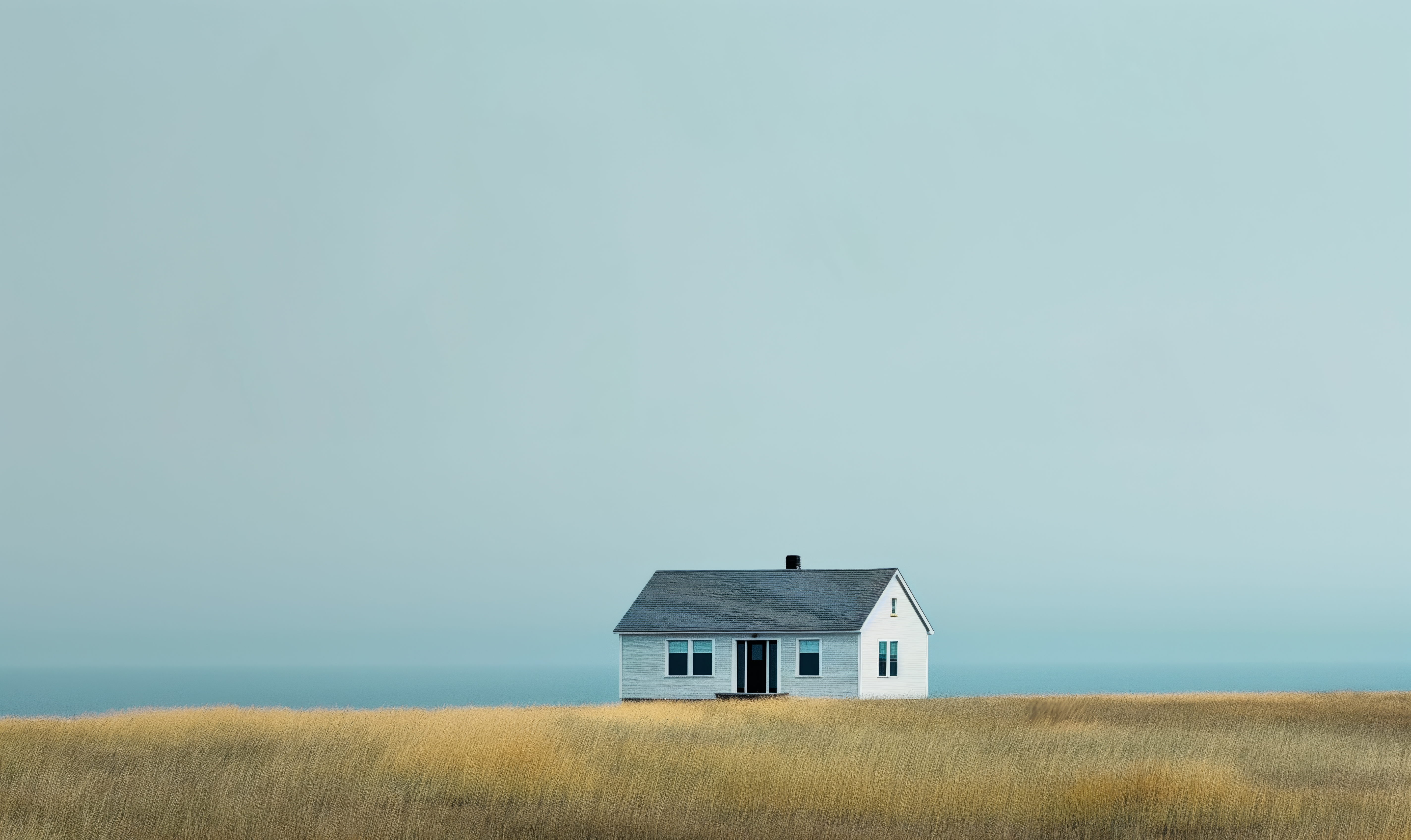 House in Solitude Place for Text Free Image