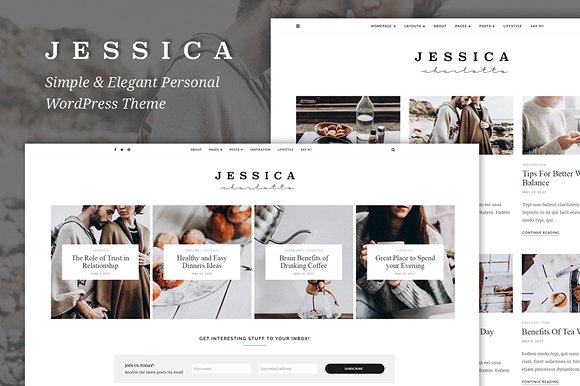 Jessica – Simple & Elegant WordPress Theme