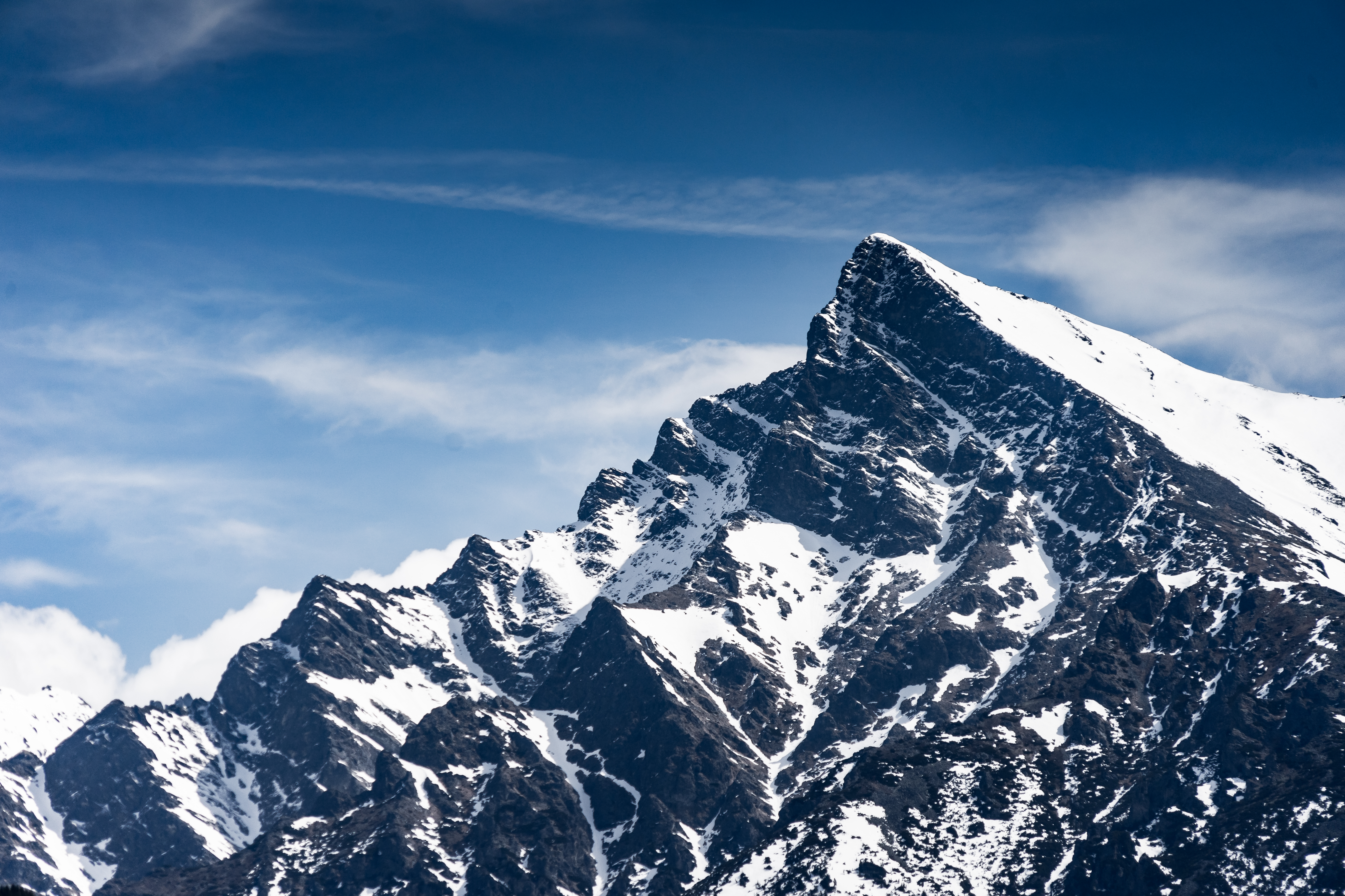 Snowy Top of Krivan Mountain Free Photo