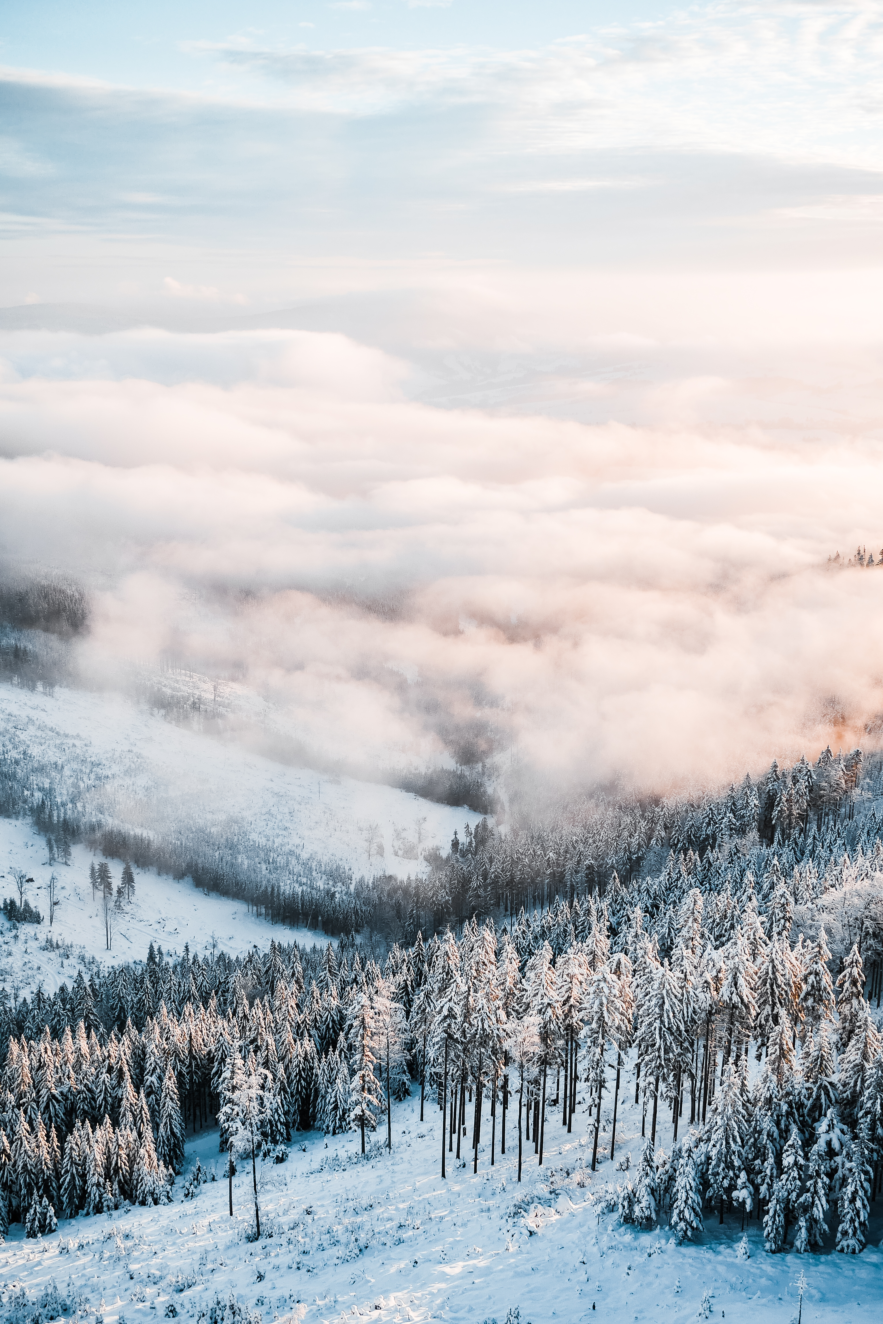 Winter Mountains Scenery Vertical Free Photo