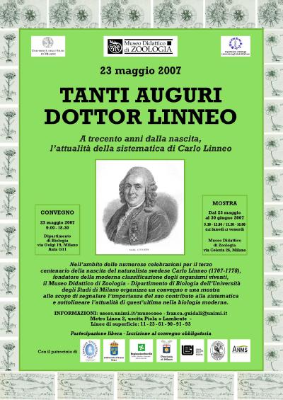 Pikaia Giornata Di Studio In Occasione Dei 300 Anni Dalla Nascita Di Carlo Linneo
