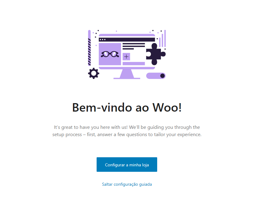 assistente de configuração do Woocommerce