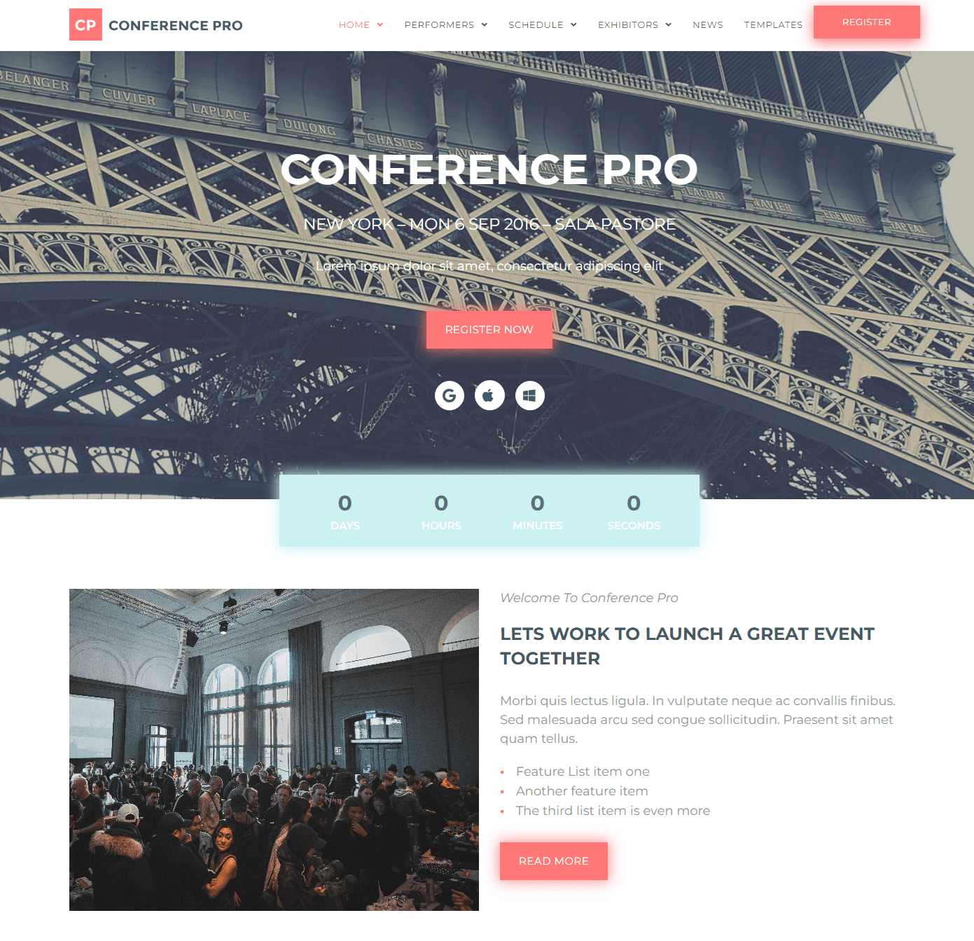 conference pro event wordpress theme