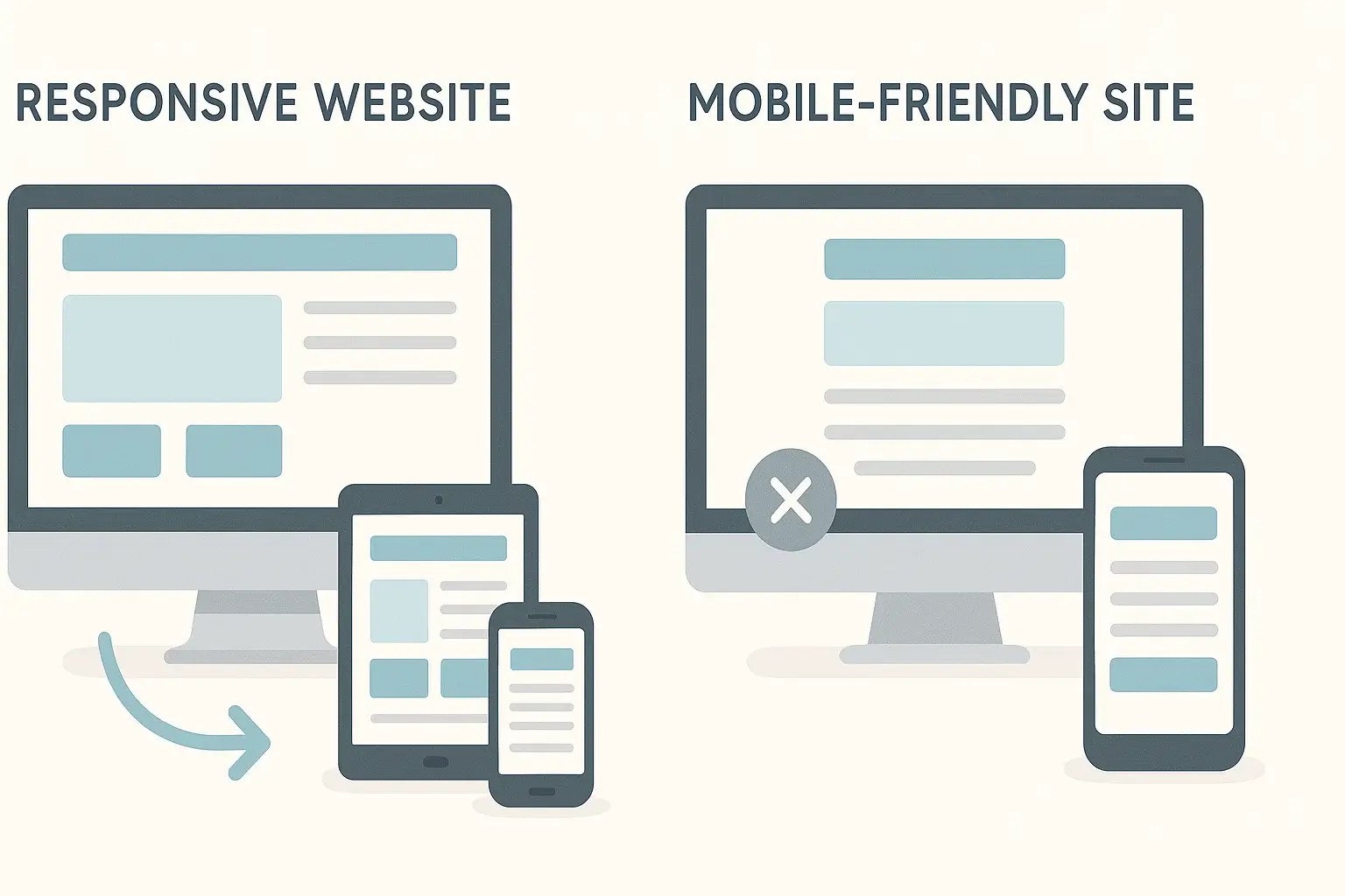 Site Responsivo vs Mobile Friendly