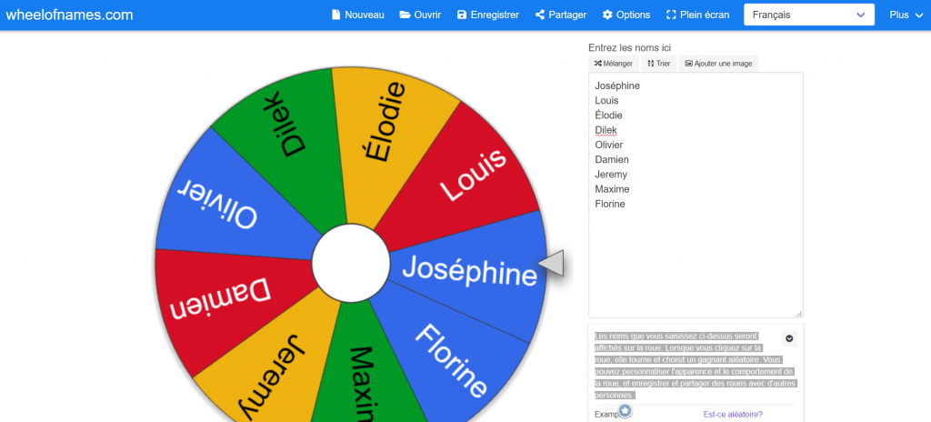 Wheelonames Faites Tourner La Roue Portaileduc