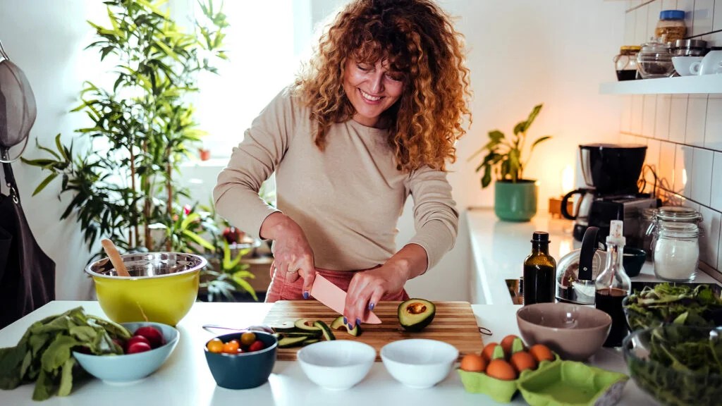 A person preparing food-1.