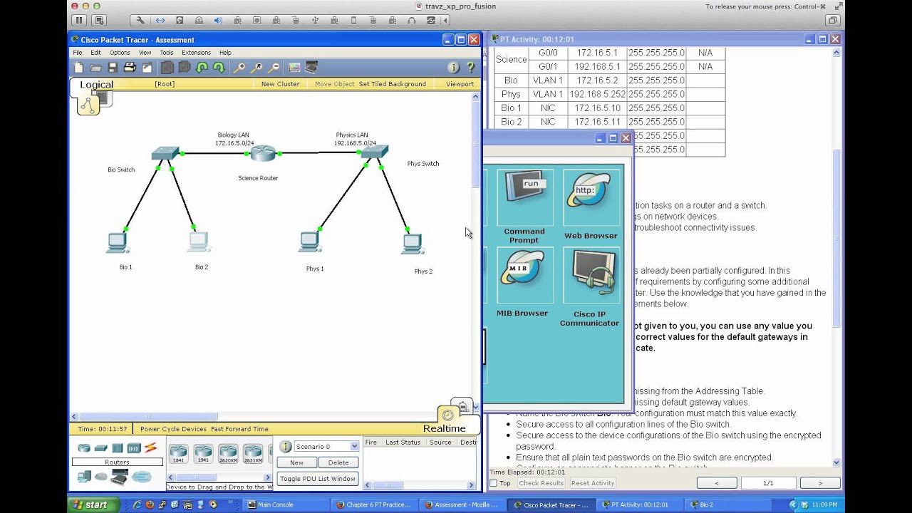 Introduction To Networks Practice Skills Assessment Packet Tracer