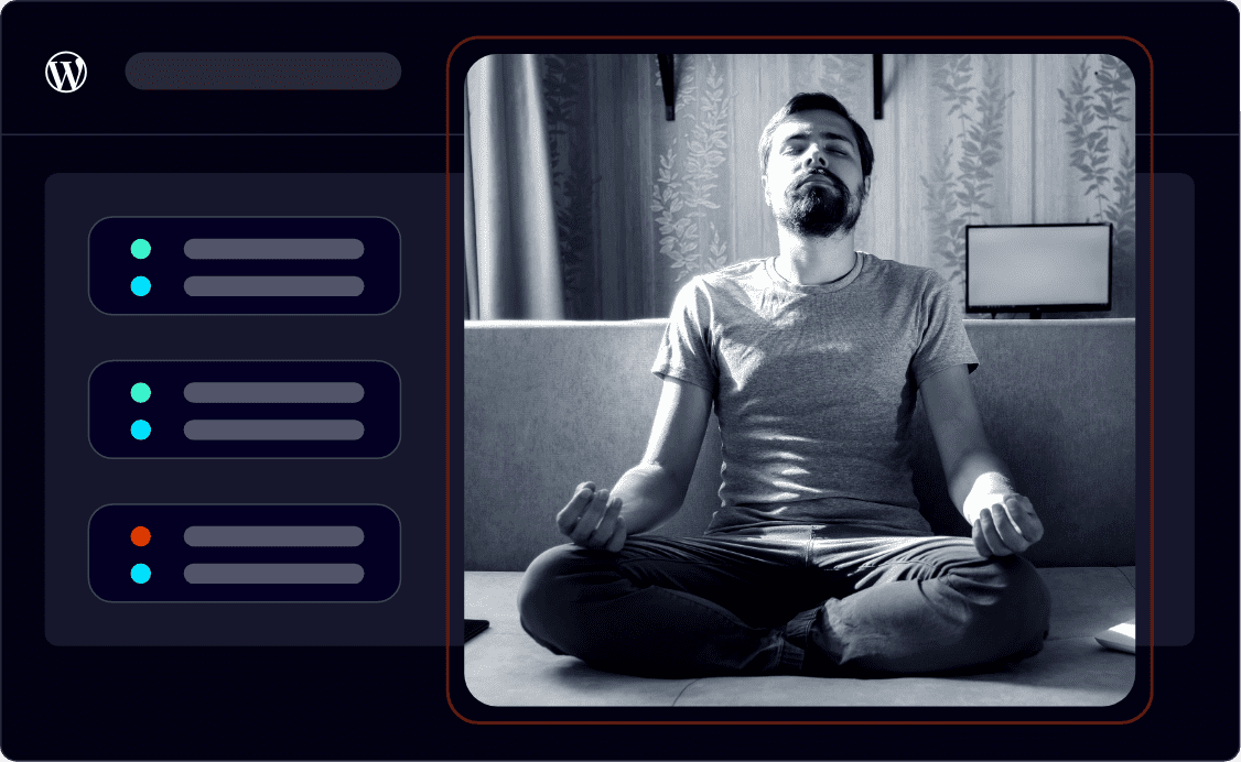 A man meditating
