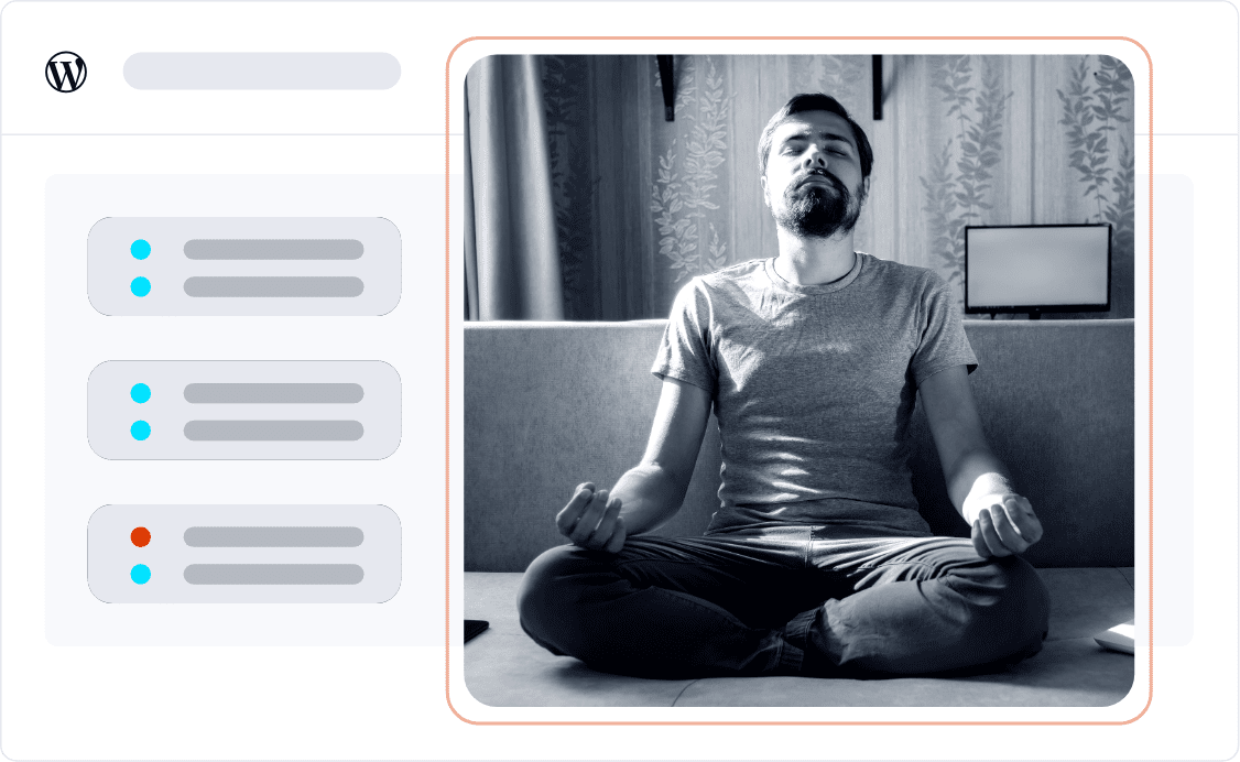 A man meditating