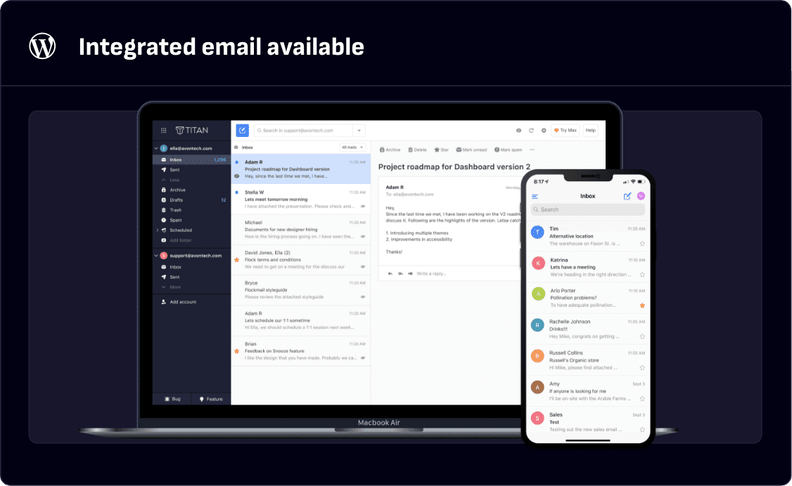 Titan integrated email